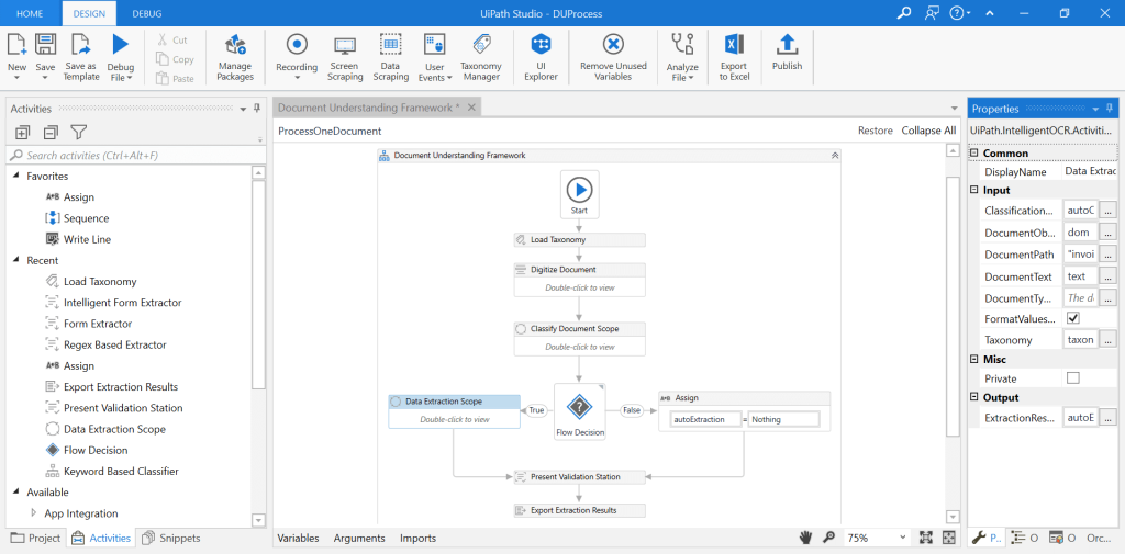 Интерфейс UiPath
